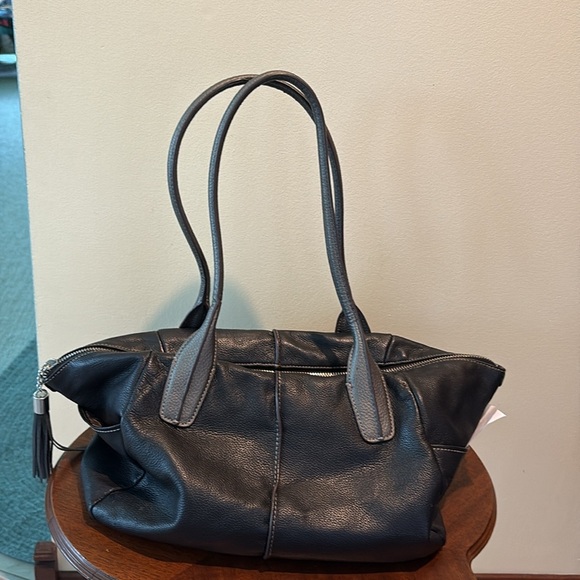 Bordelaise by HOBO shoulder bag Platinum handles/black genuine leather Hobo bag - Picture 15 of 15